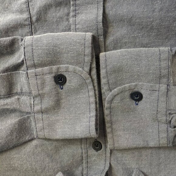 Untuckit Mens X-Large Gray Blue Button-Down Shirt  100% Cotton Long Sleeve - Picture 10 of 13